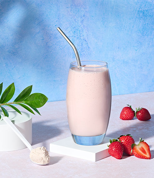 F1 Strawberry Shake with decorative strawberries