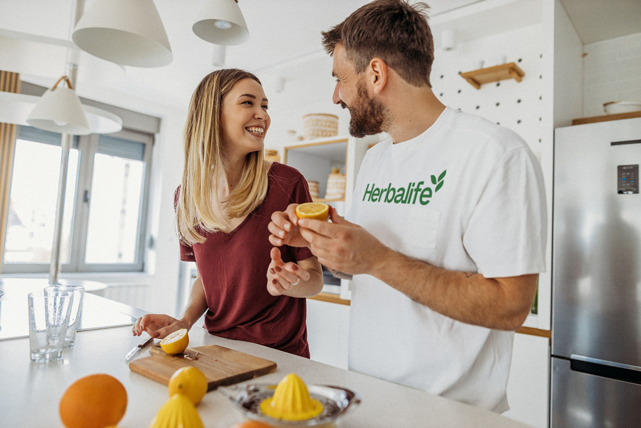 Couple cooking