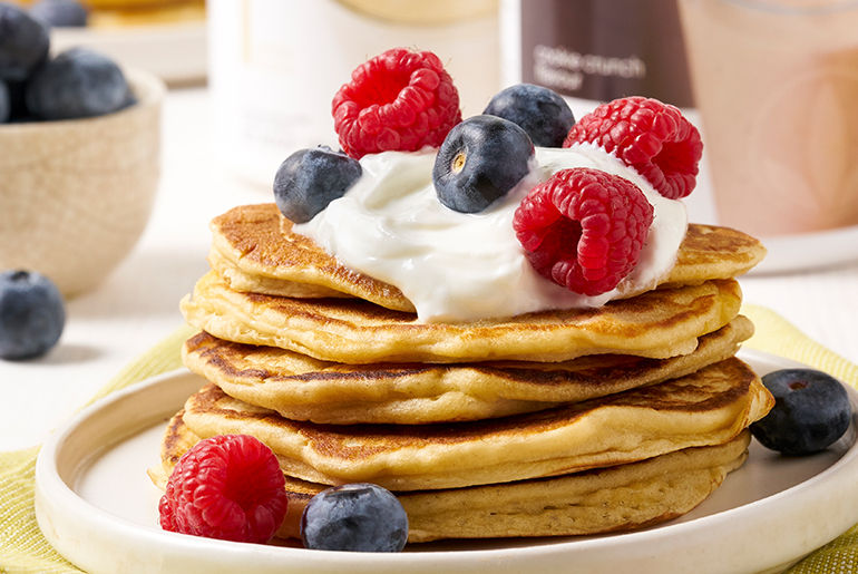 Tortitas ricas en proteínas de galleta crujiente y cacahuete